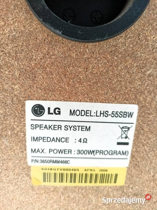 Subwoofer LG LHS55SBW podkarpackie Tarnobrzeg