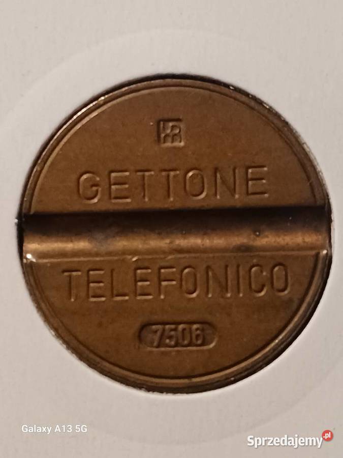 Żeton telefoniczny Włochy 06 1975 r Rzadkość Konin