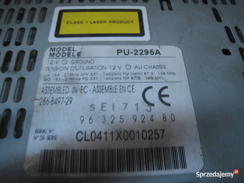 Radio oryginalne Citroen clarion xsara C5 Kraków