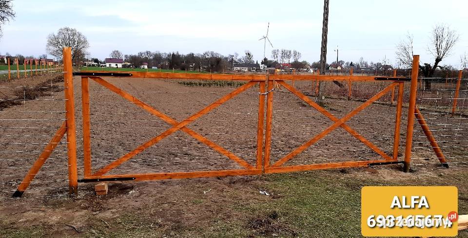 Brama tymczasowa Budowlana techniczna siatki wielkopolskie Jarocin