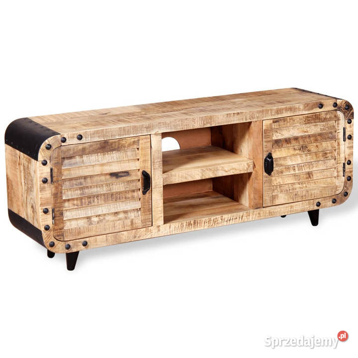 Szafka TV z surowego drewna mango 120x30x50