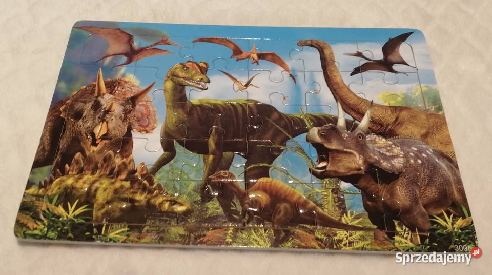 Puzzle w ramce drewniane Dinozaury 223x147 30 el