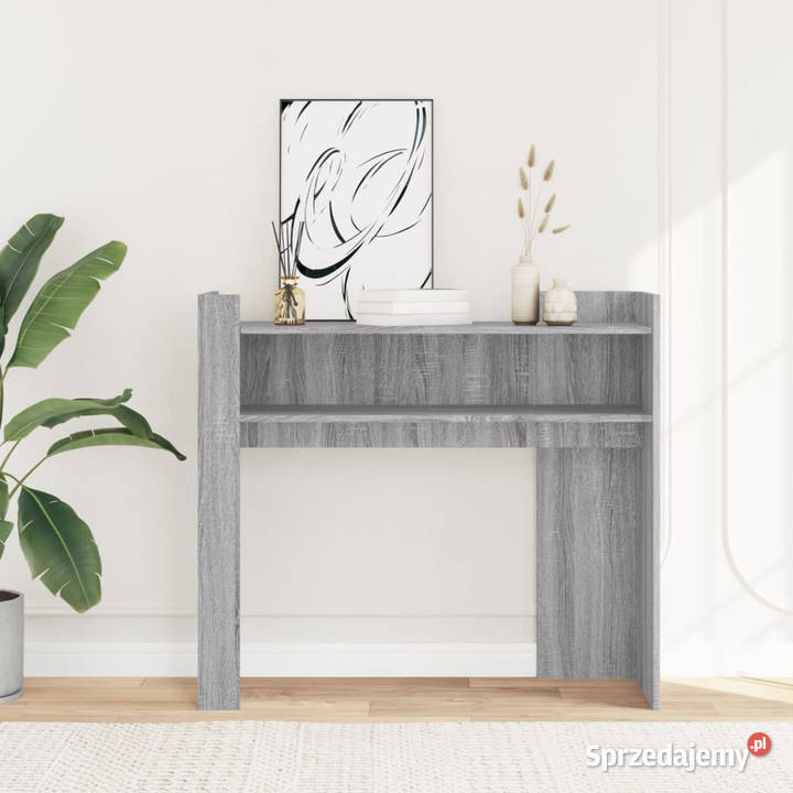 Stolik konsolowy szary dąb sonoma 100x35x90 mazowieckie Warszawa