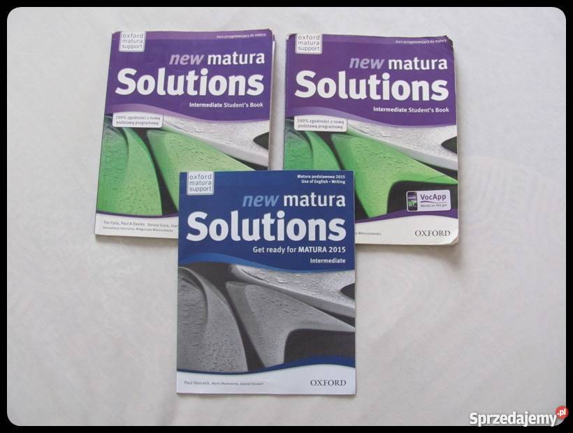 Matura Solutions OXFORD Students book mazowieckie sprzedam