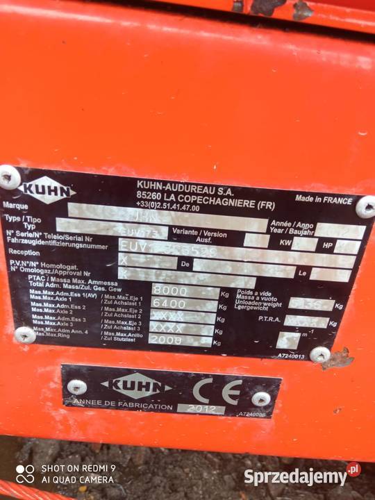Wóz paszowy KUHN Euromix Plus 1570 EVV173 Bolesławiec