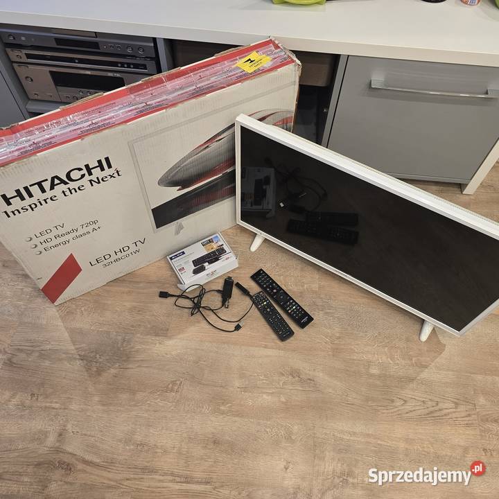Telewizor 32 biały HITACHI 32HBC01W dekoder łódzkie Koluszki