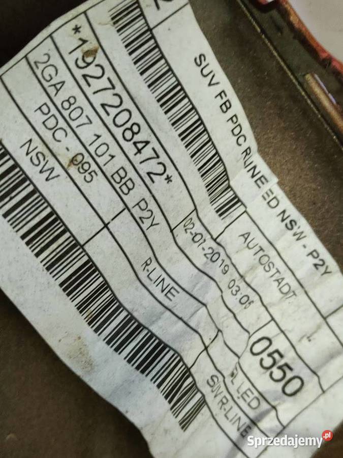 Zderzak Przód Przedni Vw TRoc 2GA807221J wielkopolskie Pleszew