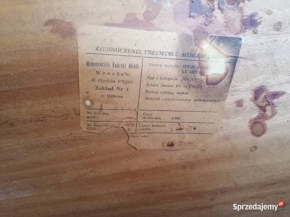 Stary duży stolik pod telewizor Rtv ława prl Sierakowice
