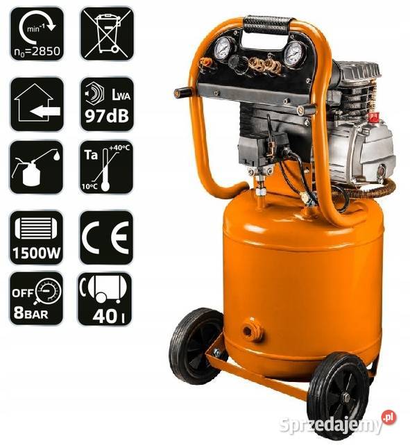 Kompresor Olejowy Pionowy 40l 8BAR NEO TOOLS Biłgoraj