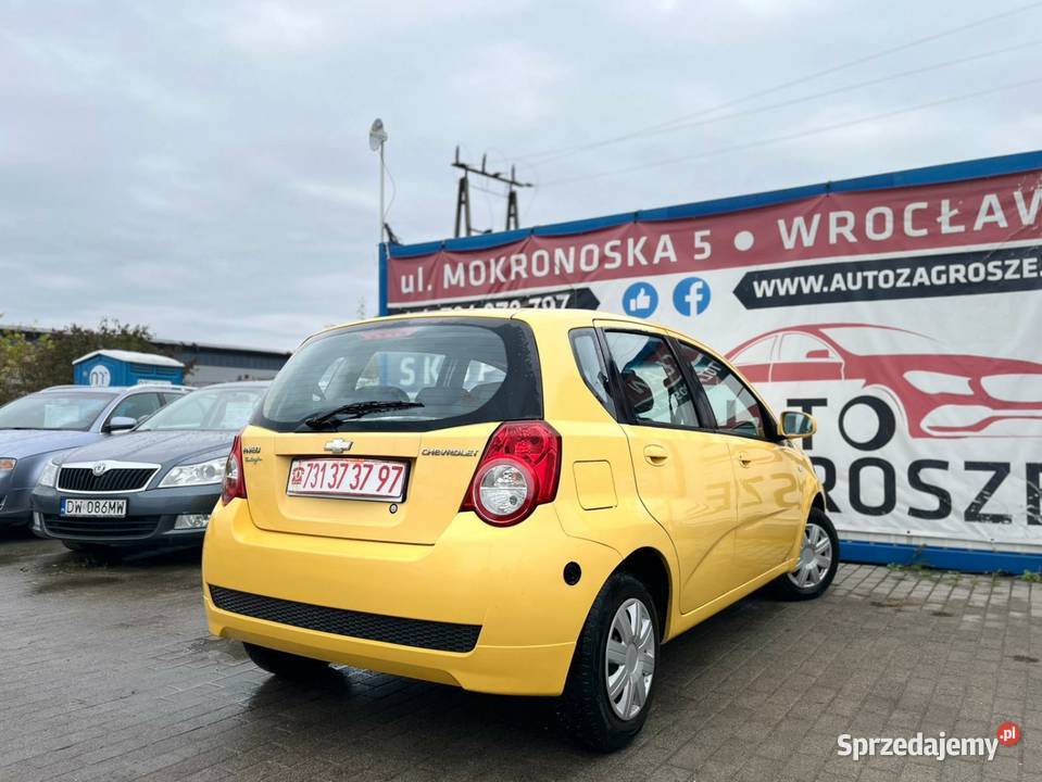 Chevrolet Aveo 12 Benzyna LPG BRC 2009 5 nieuszkodzony dolnośląskie