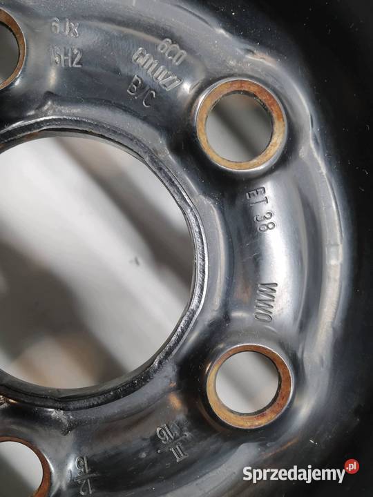 FELGA STALOWA R15 5X100 ET38 OC57MM 6JX15H2 Opony i felgi