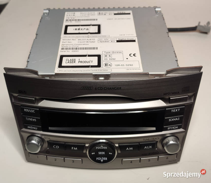 Subaru radio 6 cd 86201aj410 cq ef1873ad Mikołów sprzedam