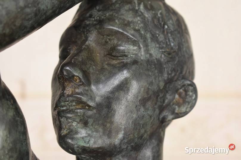 Ogromna Rzeźba wg Auguste Rodin Męski Akt Adam Kraków