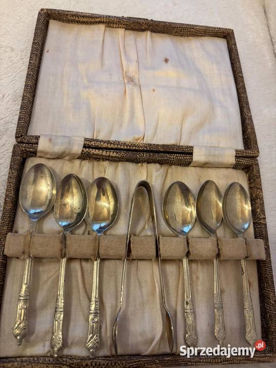 Zestaw 6 łyżeczek łopatka do cukru Nickel Silver Stegna