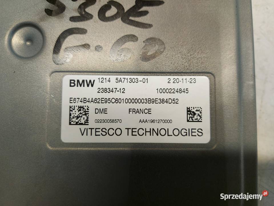 BMW 5 G60 530E xdrive Komputer sterownik silnika dolnośląskie