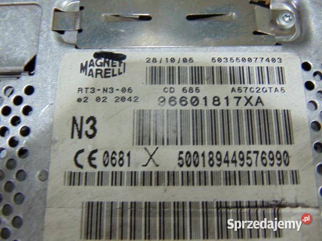 RADIO CD NAWIGACJA PEUGEOT 407 96601817XA Sprzęt audio fabryczny