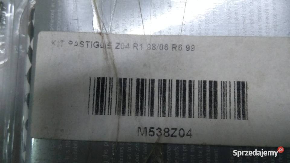 Klocki hamulcowe BREMBO Yamaha R7 YZF 600R YZFR1 podlaskie Bielsk Podlaski sprzedam