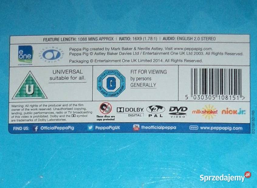 Świnka Pepa Peppa Pig 20 DVD Ultimate Collection Rzeszów sprzedam