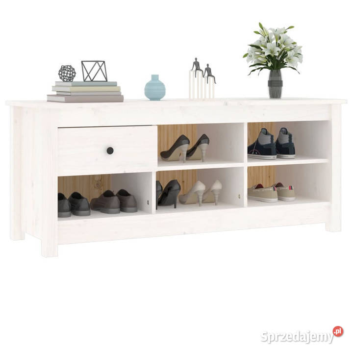 Szafka na buty biała 110x38x455 lite drewno Warszawa