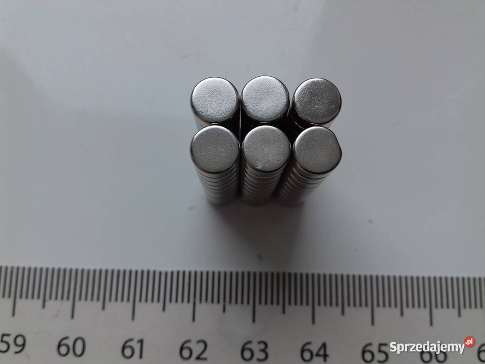 Magnes neodymowy okrągły mocny 6mm x 3mm Bydgoszcz