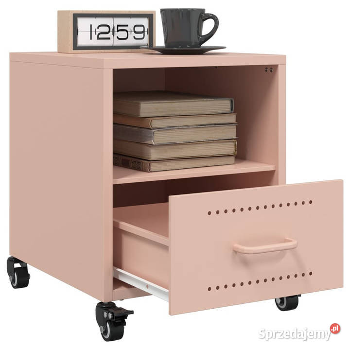 Szafka nocna różowa 36x39x435 stal WM846706 Warszawa
