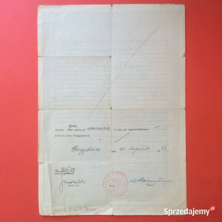 1747 Świadectwo Liceum Rolniczego 4 Tchórzewski Szczecin