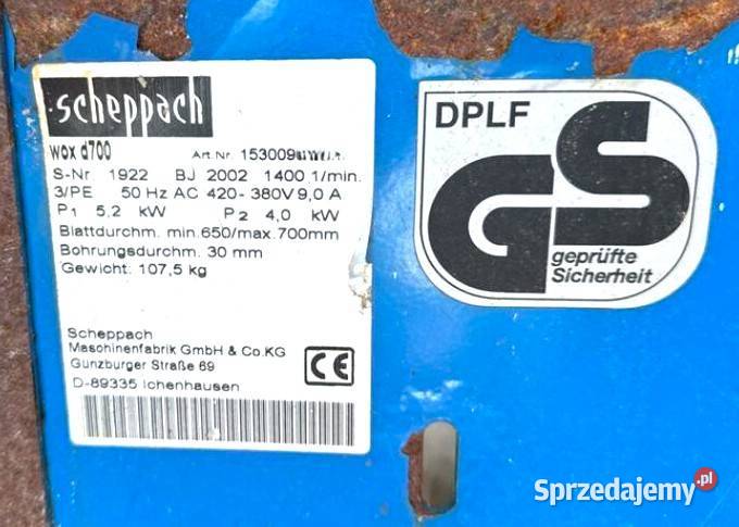 Scheppach 700 piła wahadłowa do drewna krajzega Piły tarczowe Końskowola sprzedam
