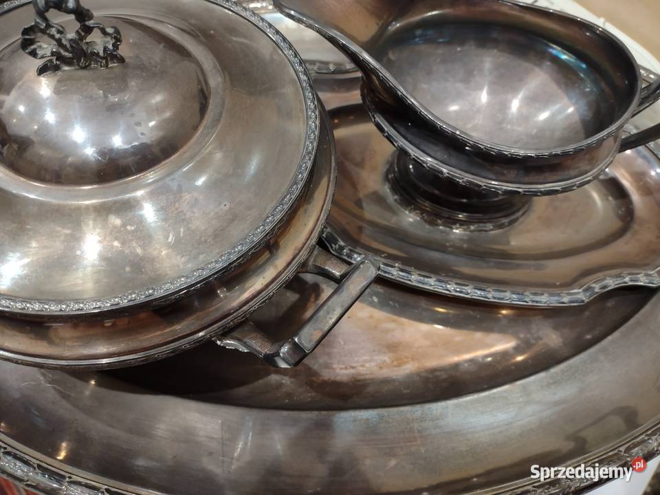 Serwis w Srebrze Wiskemann Belgia Początek XX w Gniezno sprzedam