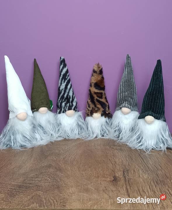 Skrzat świąteczny Krasnal Gnom Mikołaj ozdoba na Jasień