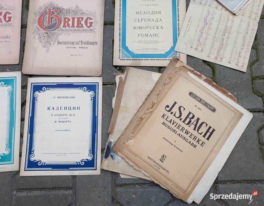 Nuty na fortepian zestaw starych zeszytów różne Tczew