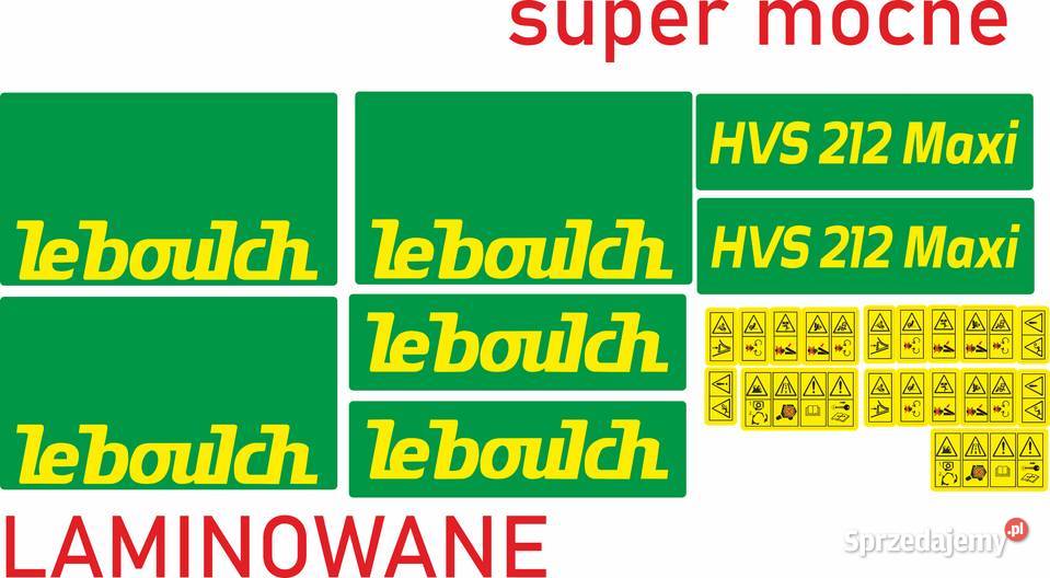 Naklejki Leboulch hvs 212 maxi super mocne sprzedam