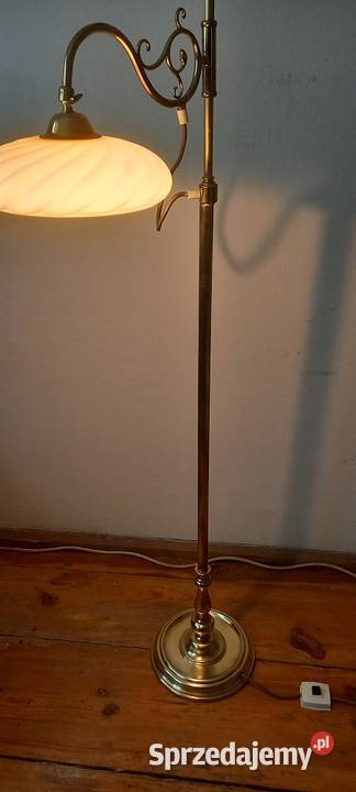 Mosiężna lampa podłogowa z ozdobnym ruchomym łódzkie Skierniewice