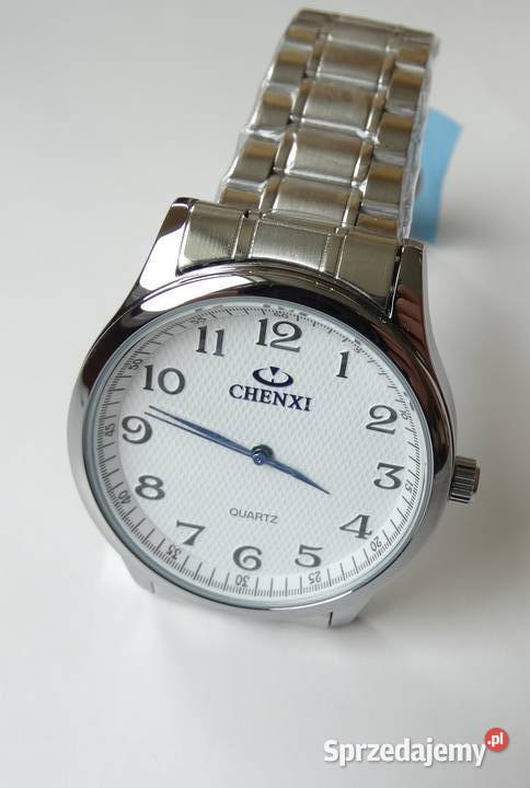 Klasyczny zegarek męski damski 38mm biała tarcza lubuskie Gorzów Wielkopolski