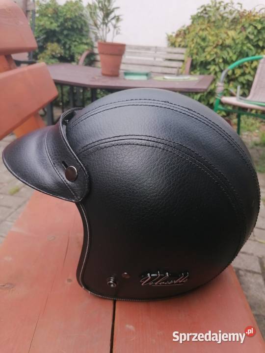 Kask otwarty Velocette Retro Chopper Bike czarny sprzedam