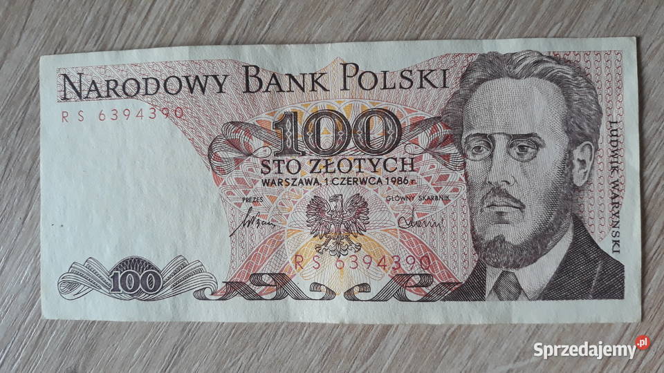 100 złotych 1XII1988 seria RS Konin