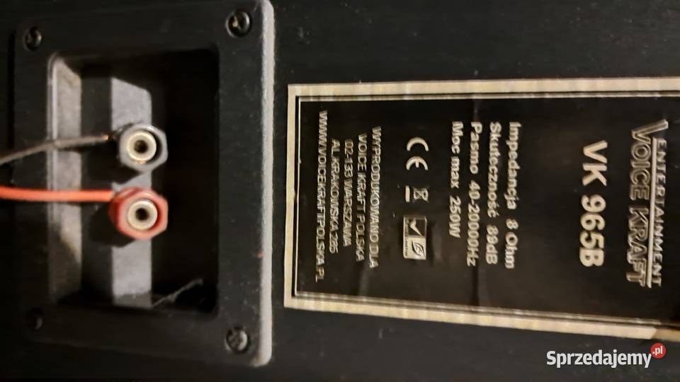 Kolumny VoiceKraft pomorskie Sierakowice sprzedam