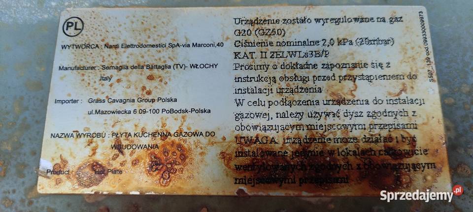 Nardi piekarnik FRA409BR płyta gazowa DH55BAVDR Radom sprzedam