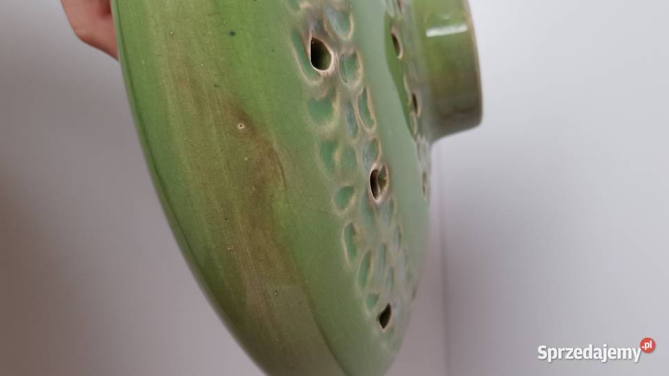 Fajansowa ikebana wazon Ogródek Włocławek fajans Dąbrowa Górnicza