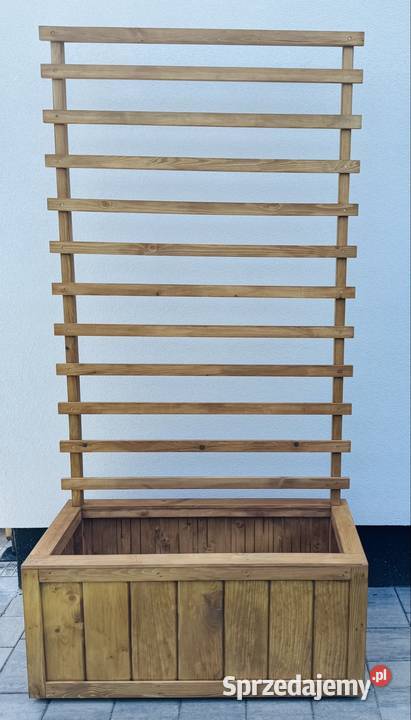 Wysoka Donica Drewniana z Pergolą 100x50x200 MD Skierniewice