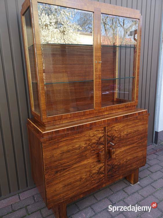 Witryna Serwantka ARTDECO Orzech Politura Stara wielkopolskie Swarzędz