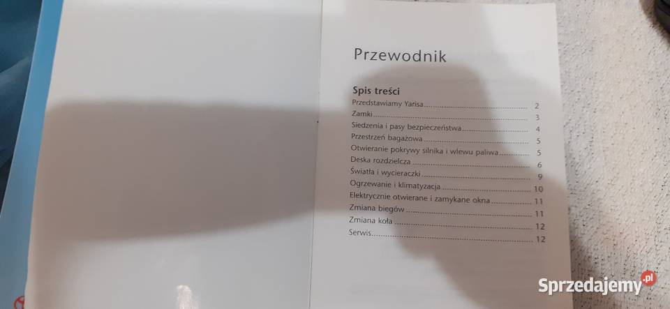 Instrukcja obsługi Yaris sprzedam