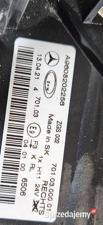 MERCEDES ACTROS MP4 HALOGEN PRAWY ZDERZAKA PRZÓD Międzychód