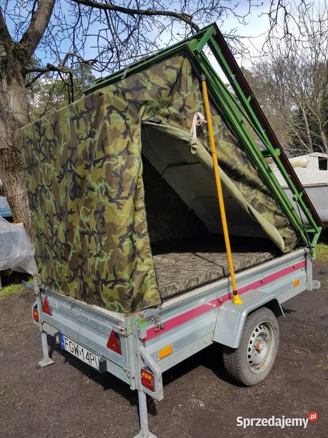 Zestaw wędkarskinamiot na przyczepie Barlinek