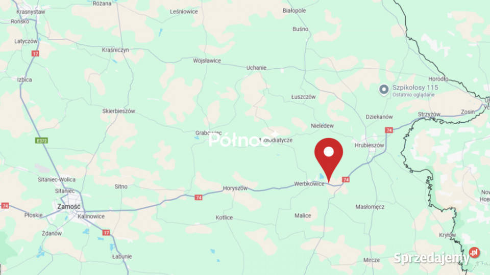 Działka komercyjna 030 ha DK74 Alojzów