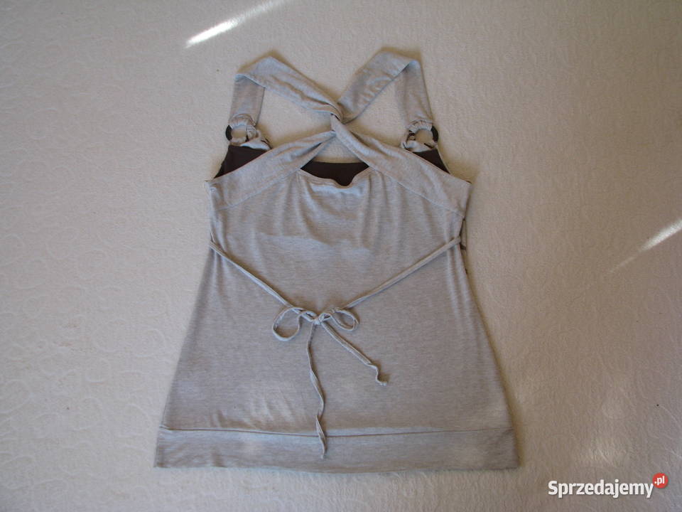 Elegancka koszulka bluzka na szelkach M cekinki Brzegi