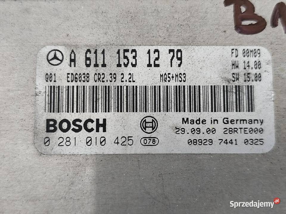 Mercedes Sprinter W901 W902 W903 STEROWNIK dostawcze Przemęt