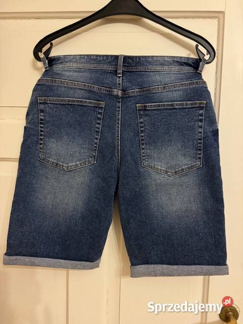 Spodnie krótkie jeansowe 44 męskie z nogawką Moda i Styl śląskie