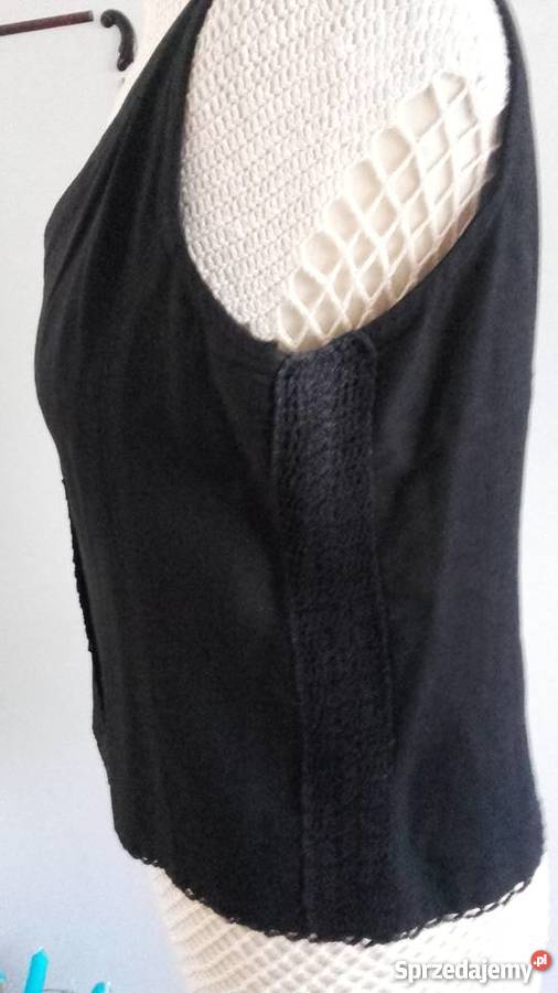 BLUZECZKA Z CZARNEGO NATURALNEGO LNU r 40 Rozmiar 40(L) sprzedam