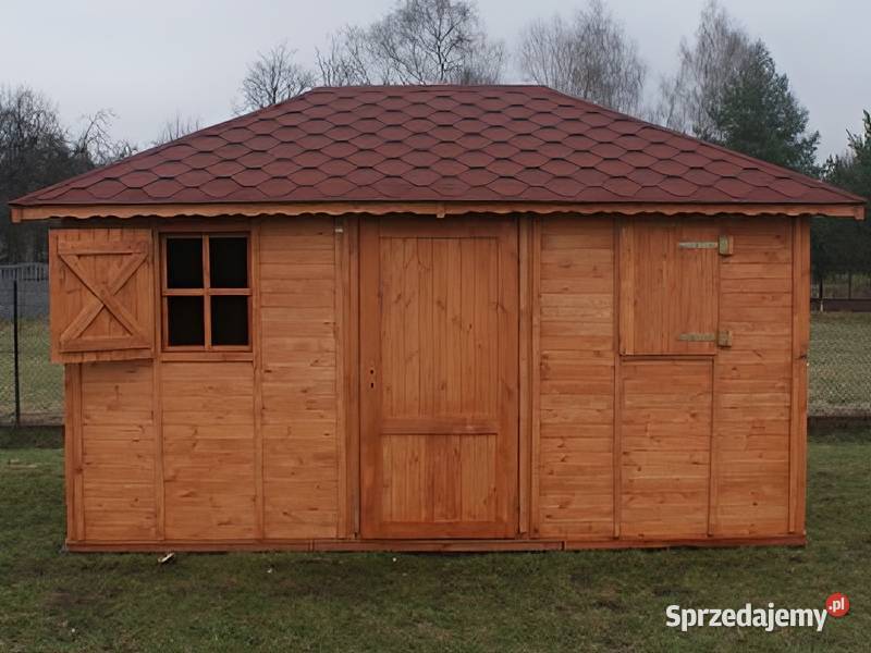 Domek drewniany letniskowy Zbyś 3x45 sosnowy Ogród śląskie Parzymiechy