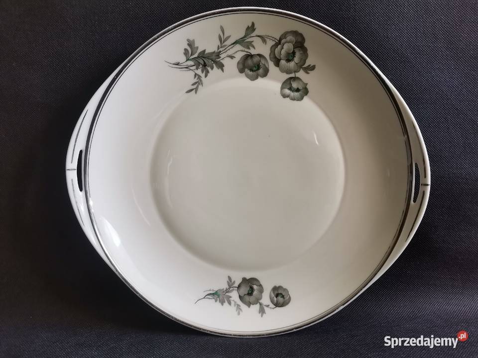 Stary przedwojenny talerz patera porcelana Katowice